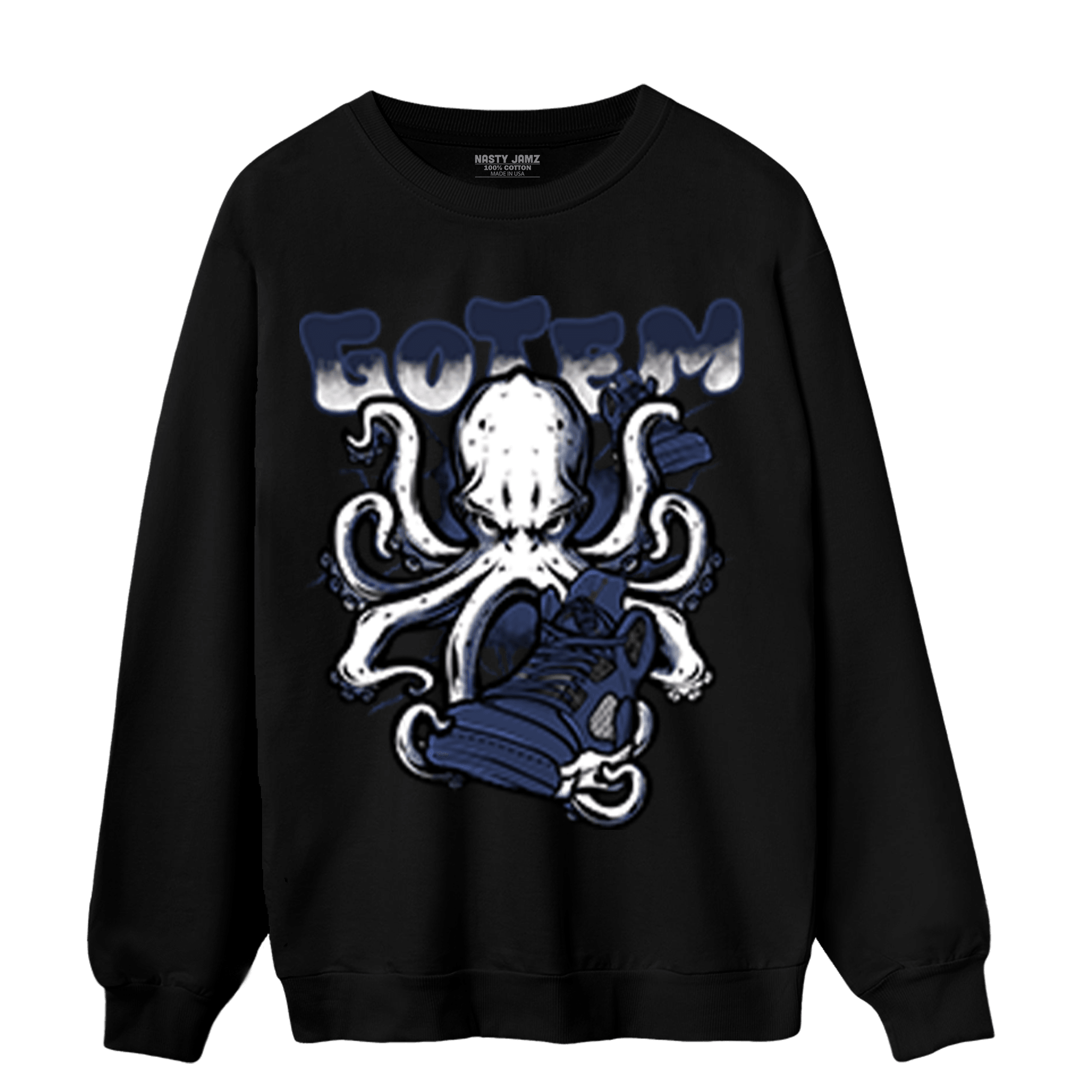 Midnight Navy 5s Sweatshirt Match Octopus Got Em - NastyJamz
