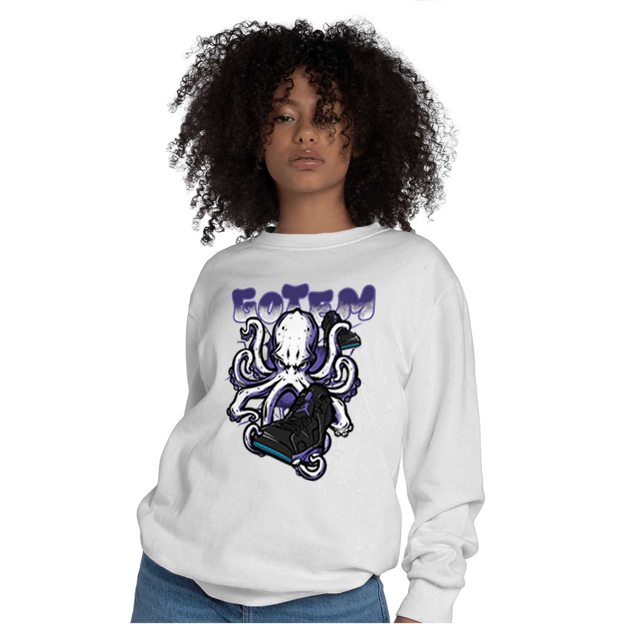 Aqua 6s Sweatshirt Match Octopus Got Em - NastyJamz