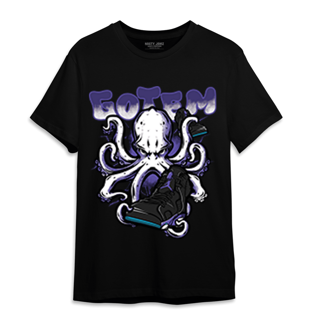 Aqua 6s T Shirt Match Octopus Got Em - NastyJamz