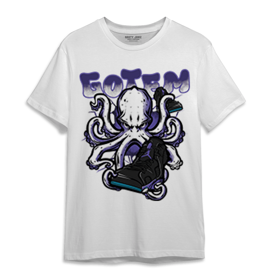 Aqua 6s T Shirt Match Octopus Got Em - NastyJamz
