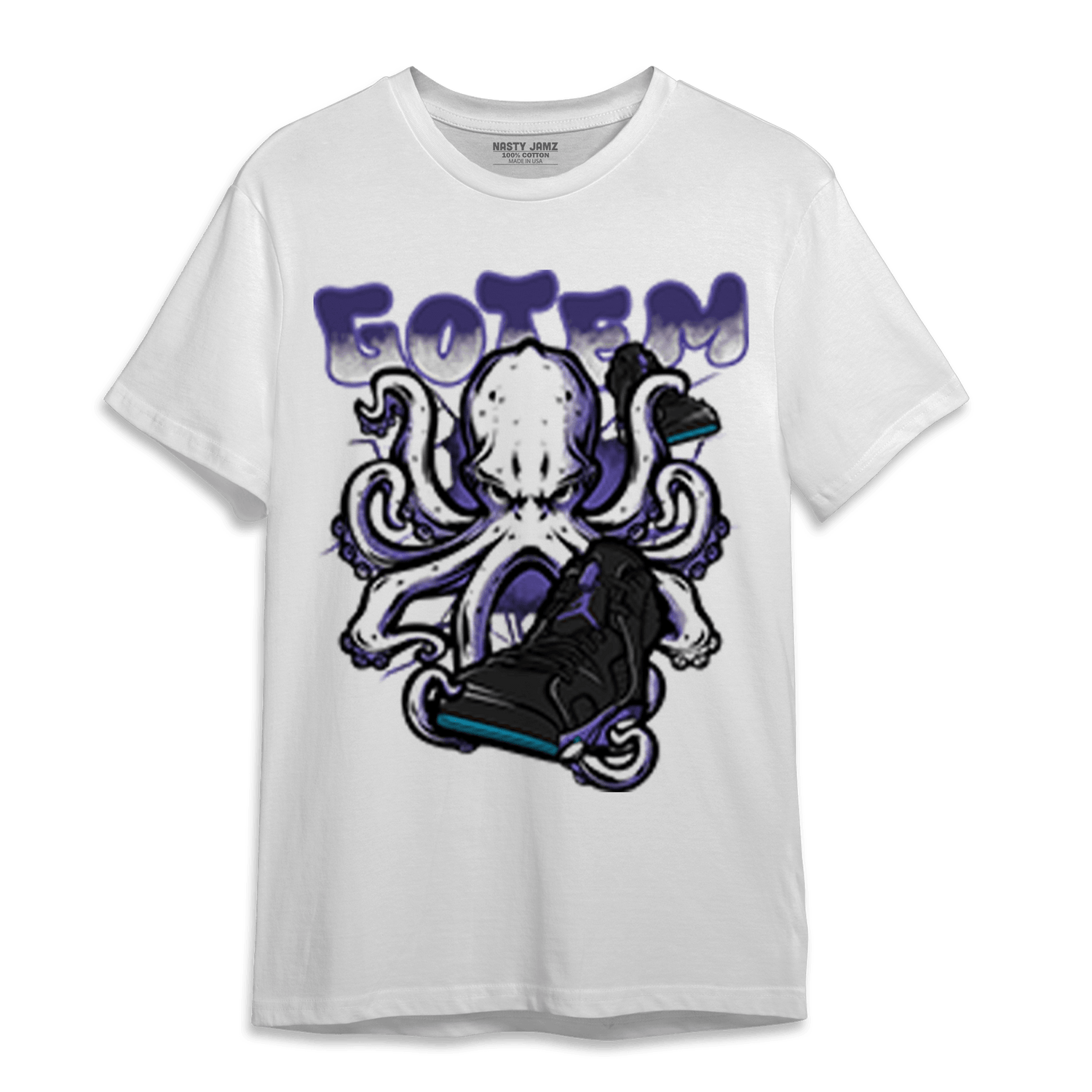 Aqua 6s T Shirt Match Octopus Got Em - NastyJamz