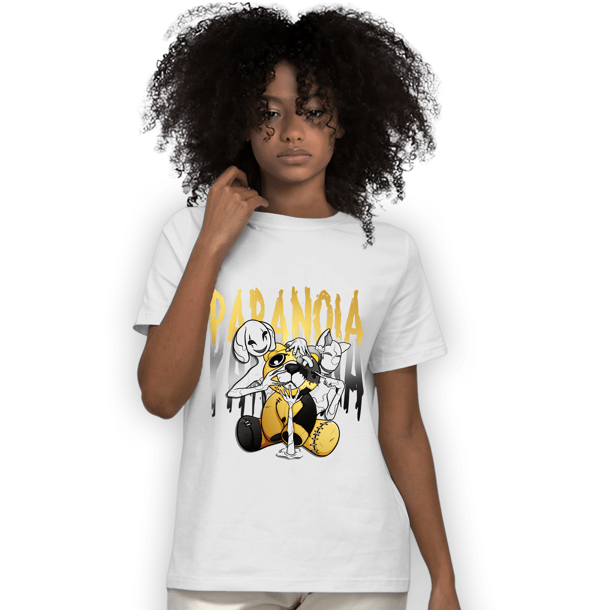 Mid SE Black Gold 1s T Shirt Match Paranoia BER - NastyJamz