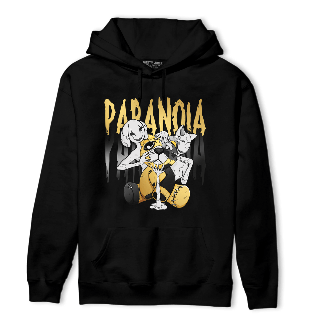 Mid SE Black Gold 1s Hoodie Match Paranoia BER - NastyJamz