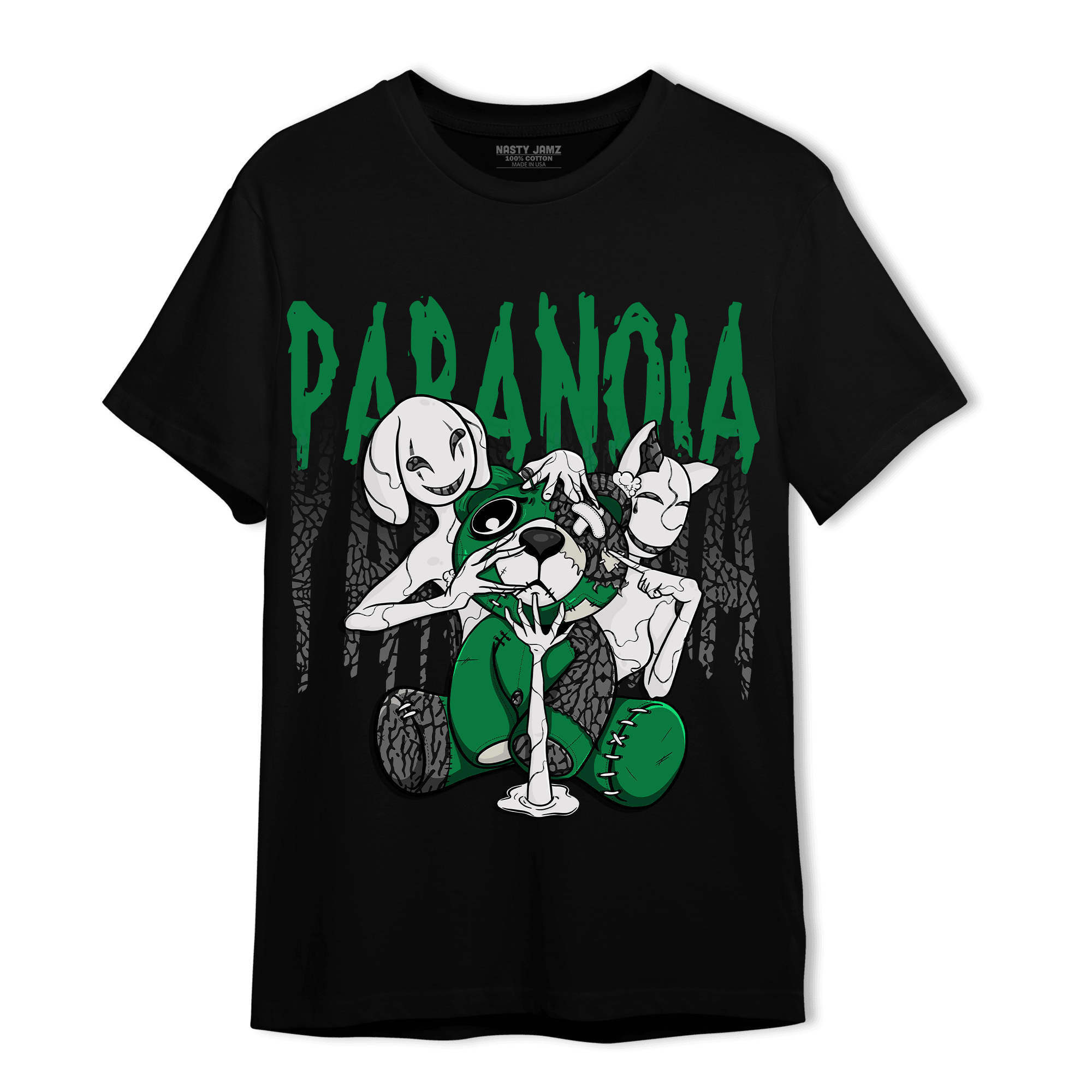 Lucky Green 3s T Shirt Match Paranoia BER - NastyJamz