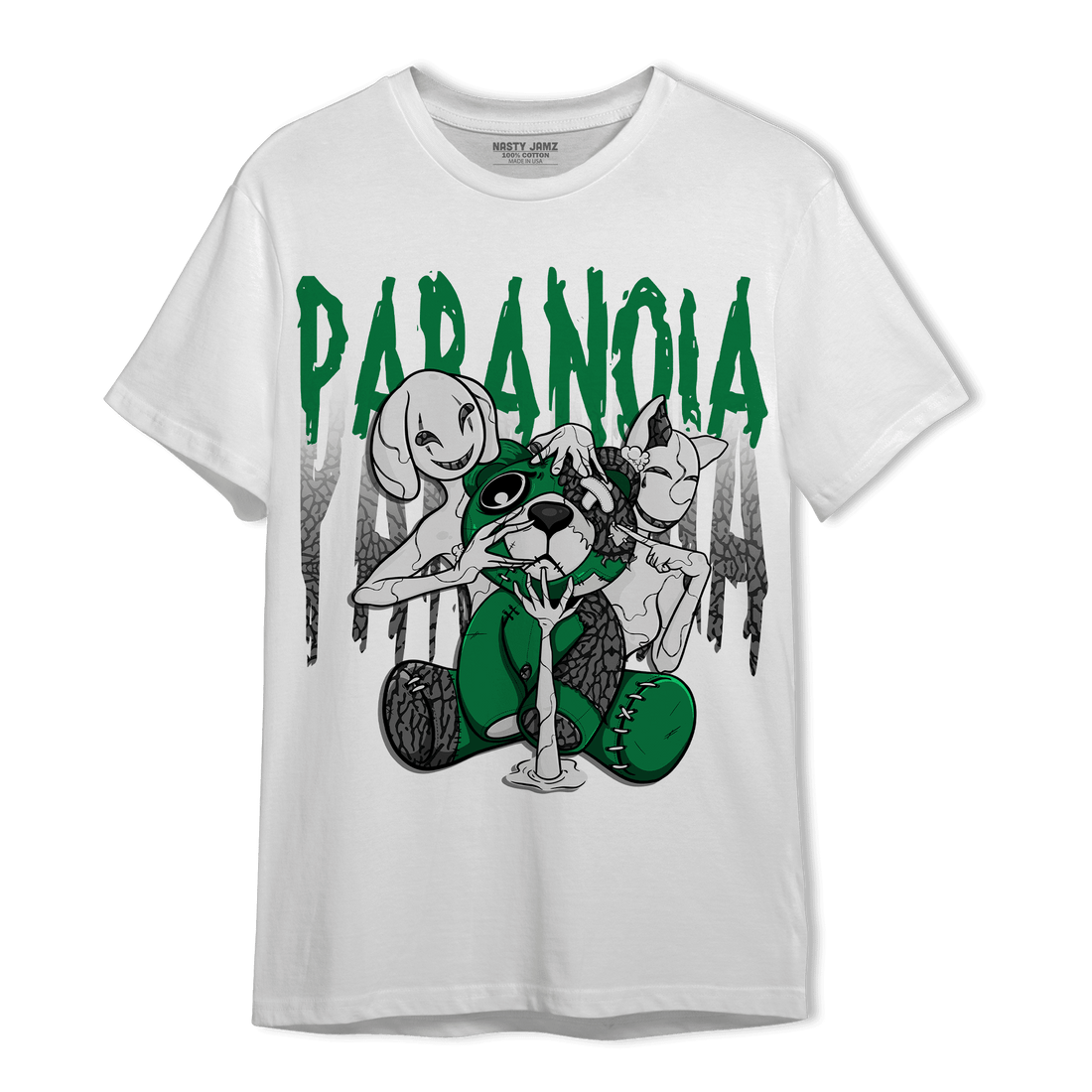 Lucky Green 3s T Shirt Match Paranoia BER - NastyJamz