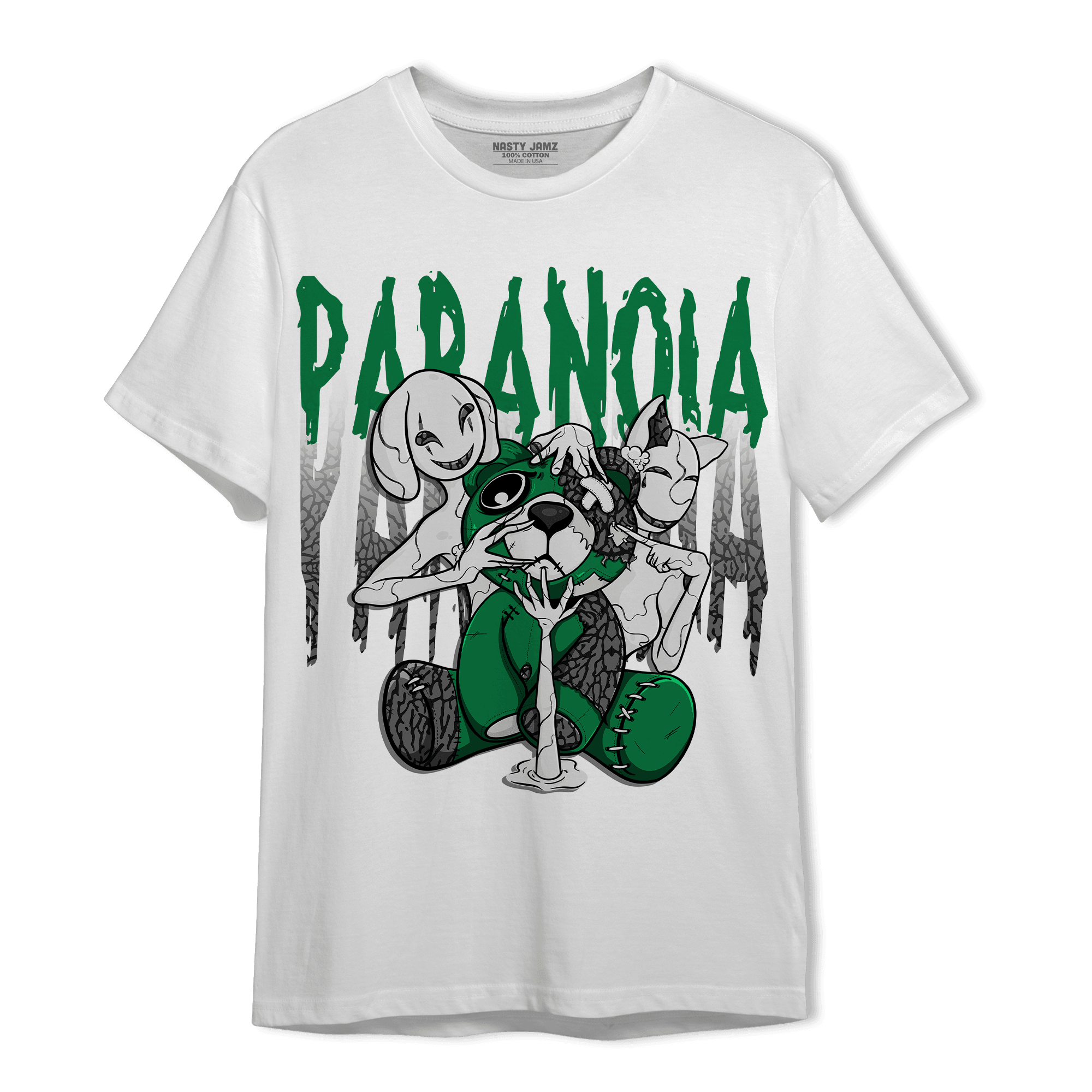 Lucky Green 3s T Shirt Match Paranoia BER - NastyJamz