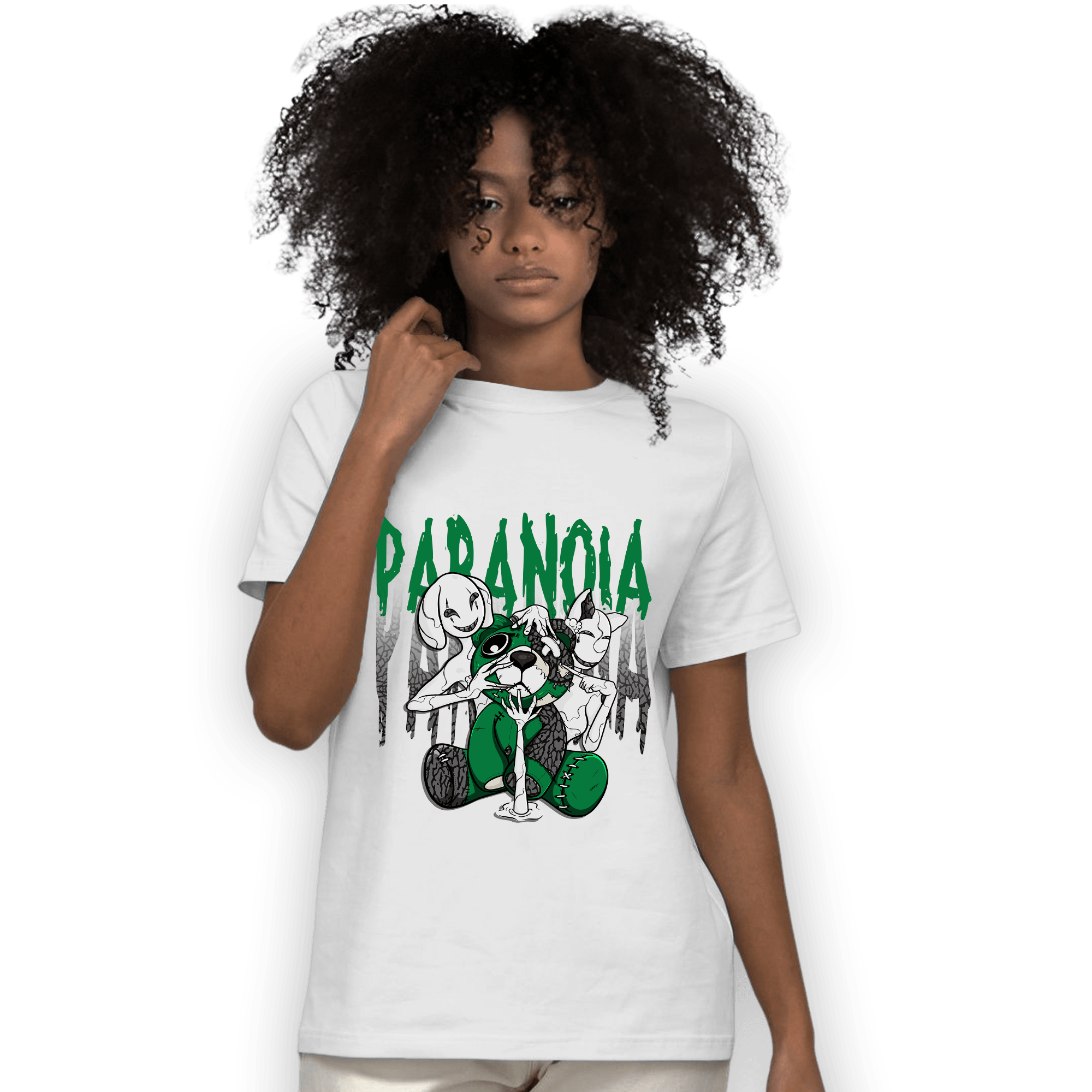 Lucky Green 3s T Shirt Match Paranoia BER - NastyJamz