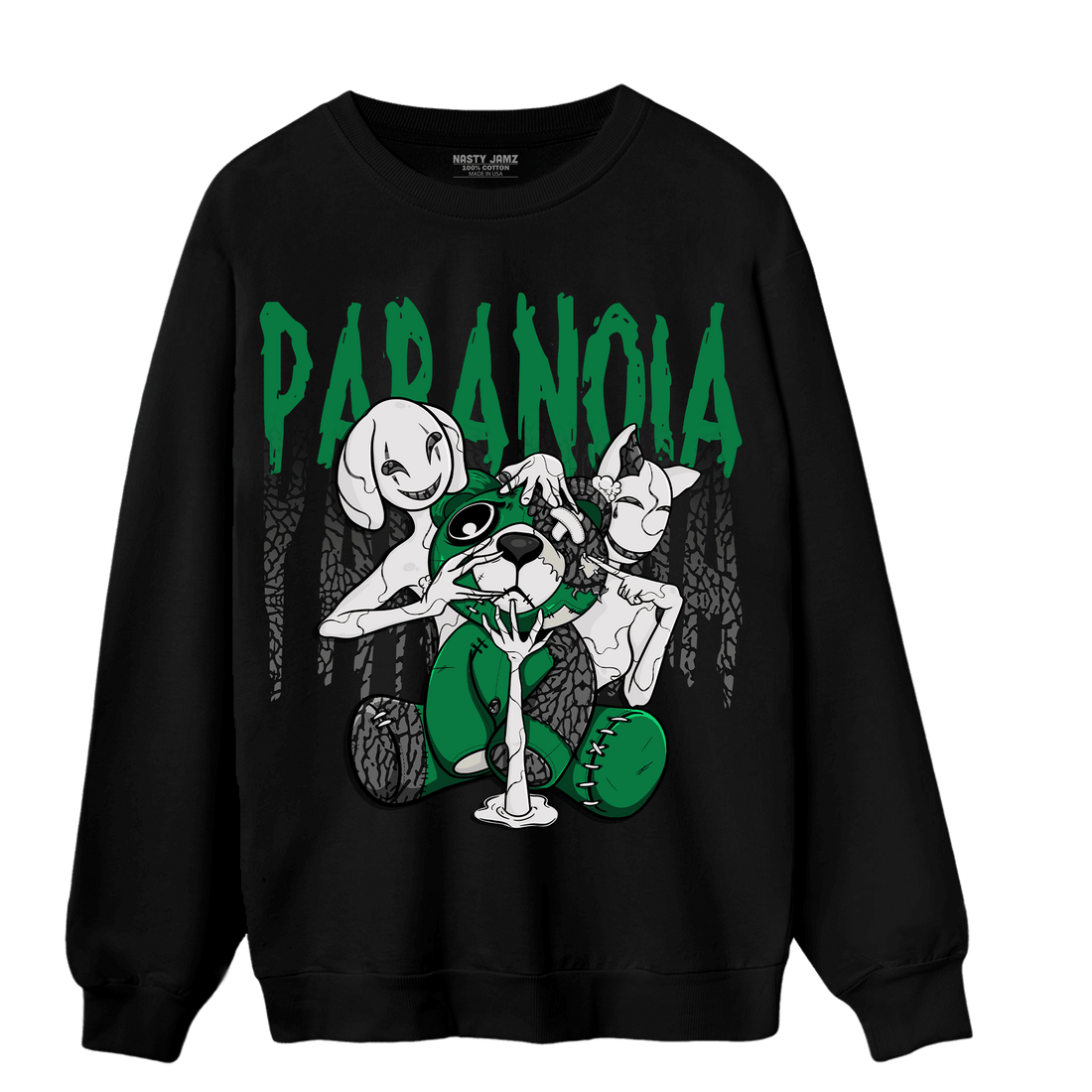 Lucky Green 3s Sweatshirt Match Paranoia BER - NastyJamz