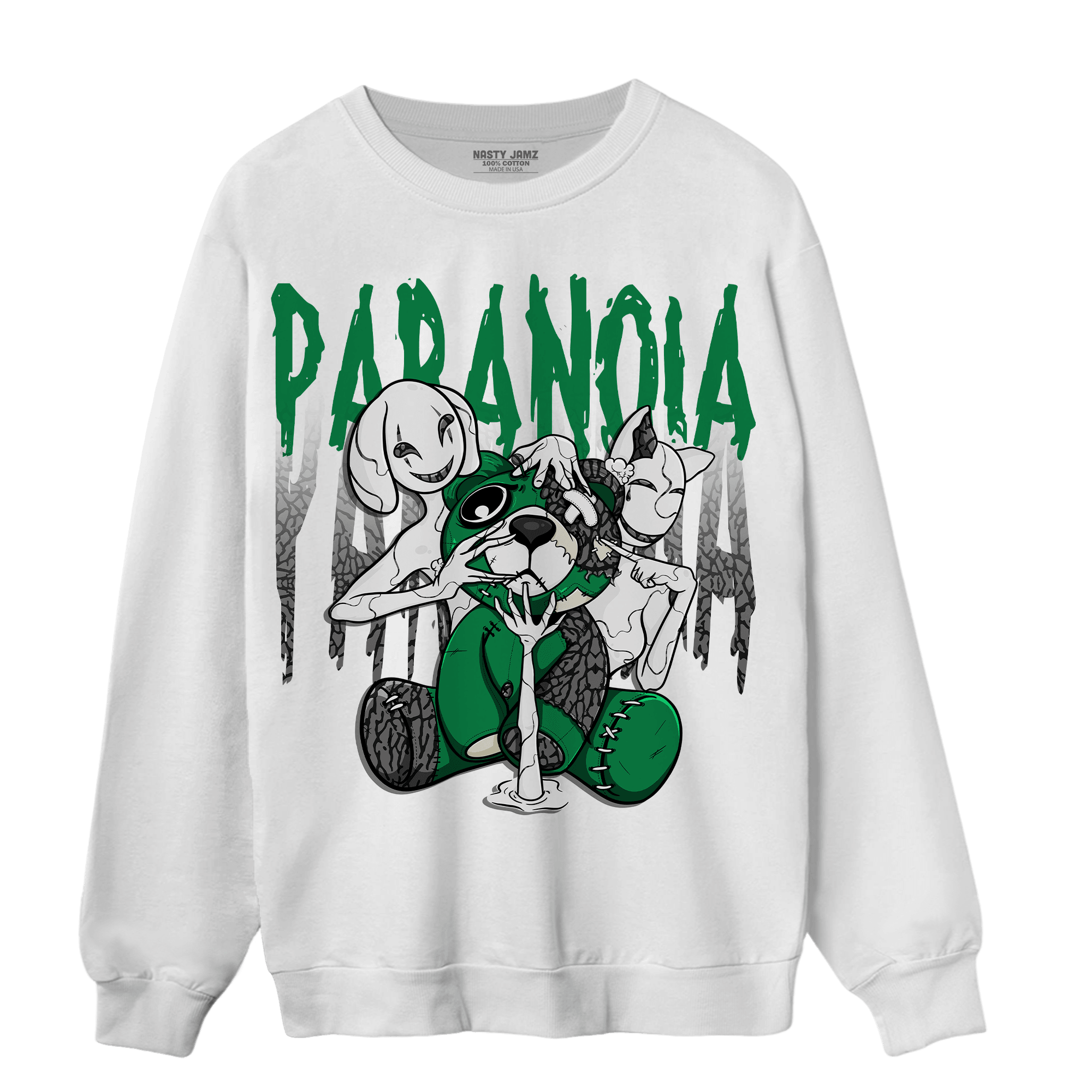 Lucky Green 3s Sweatshirt Match Paranoia BER - NastyJamz
