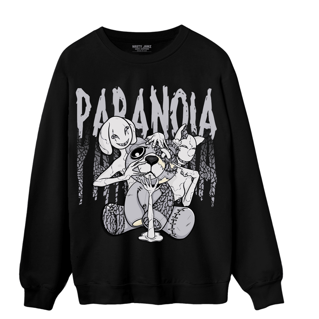 Off Noir 3s Sweatshirt Match Paranoia BER - NastyJamz