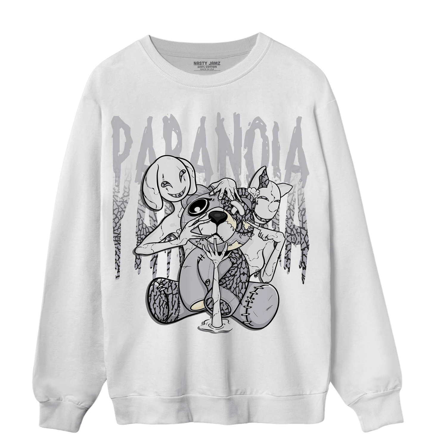 Off Noir 3s Sweatshirt Match Paranoia BER - NastyJamz