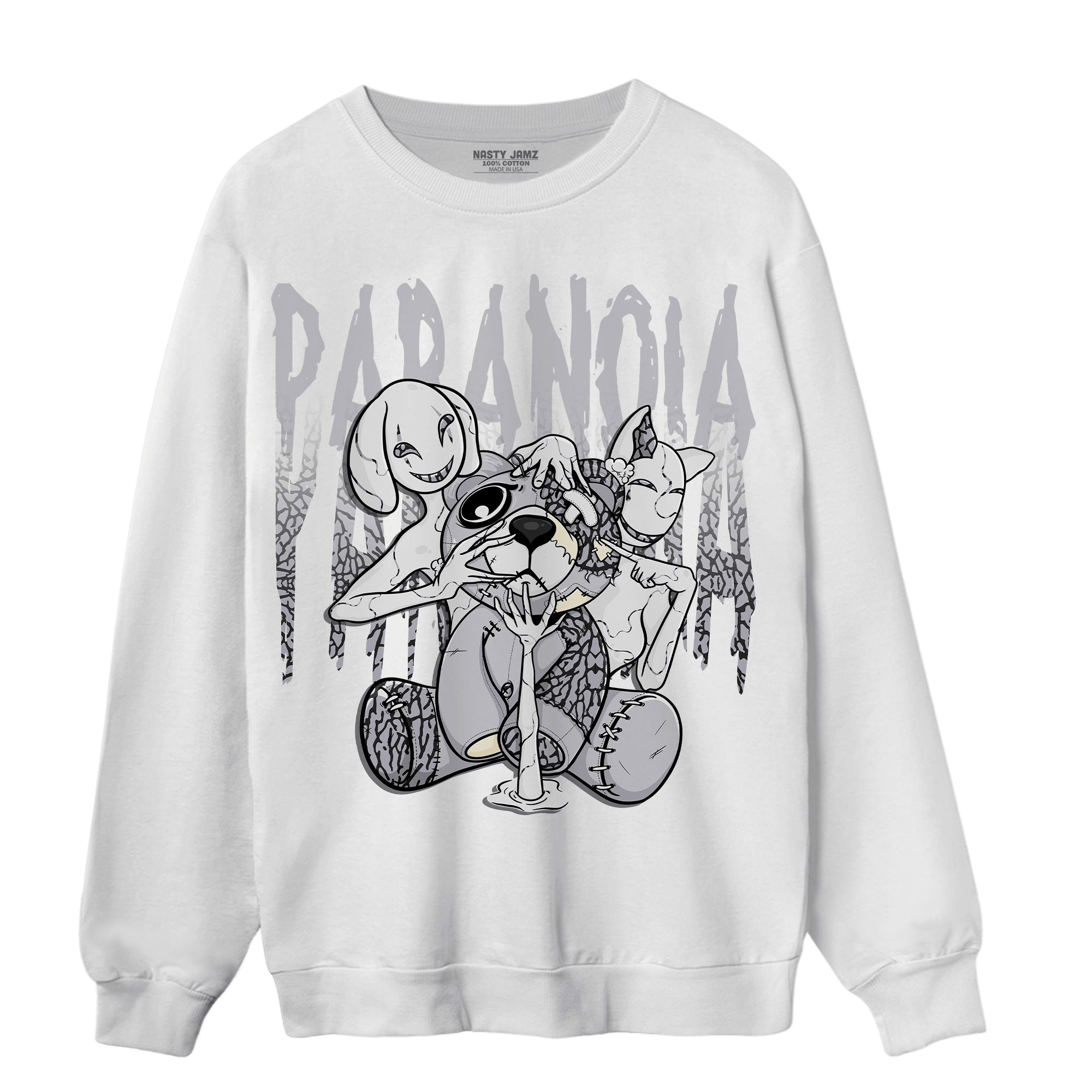 Off Noir 3s Sweatshirt Match Paranoia BER - NastyJamz