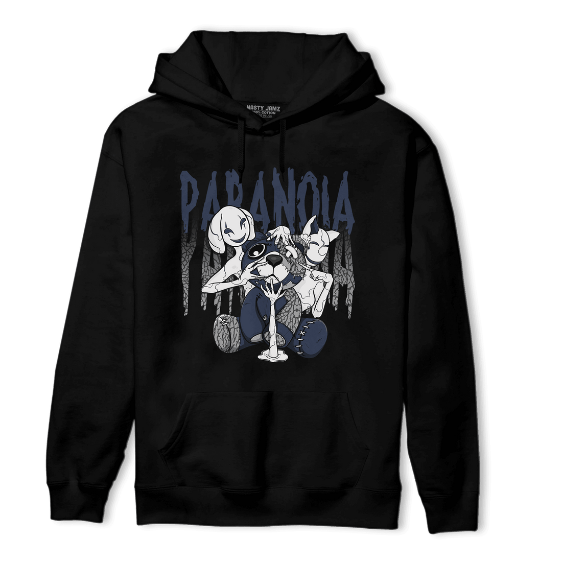 White Navy 3s Hoodie Match Paranoia BER - NastyJamz