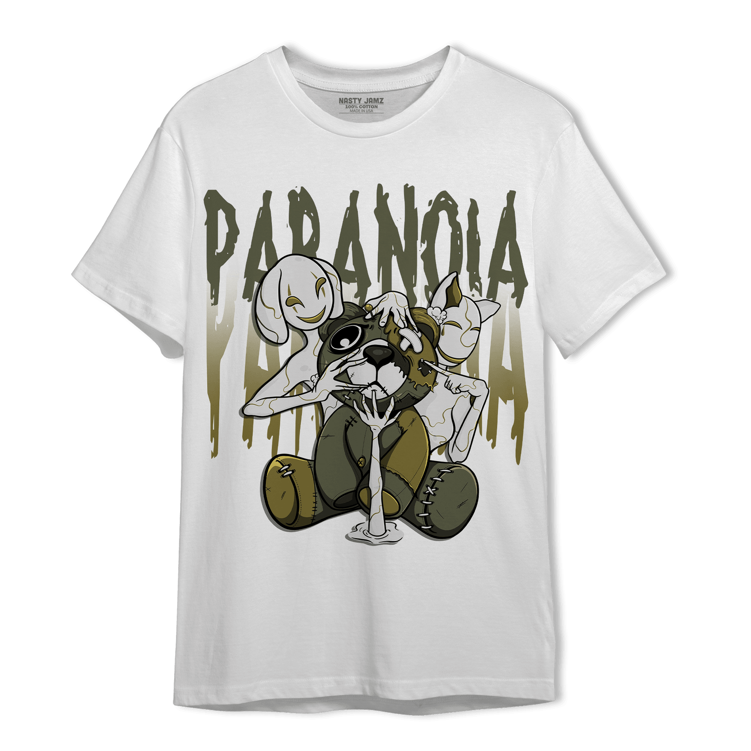 SE Craft Medium Olive 4s T Shirt Match Paranoia BER - NastyJamz