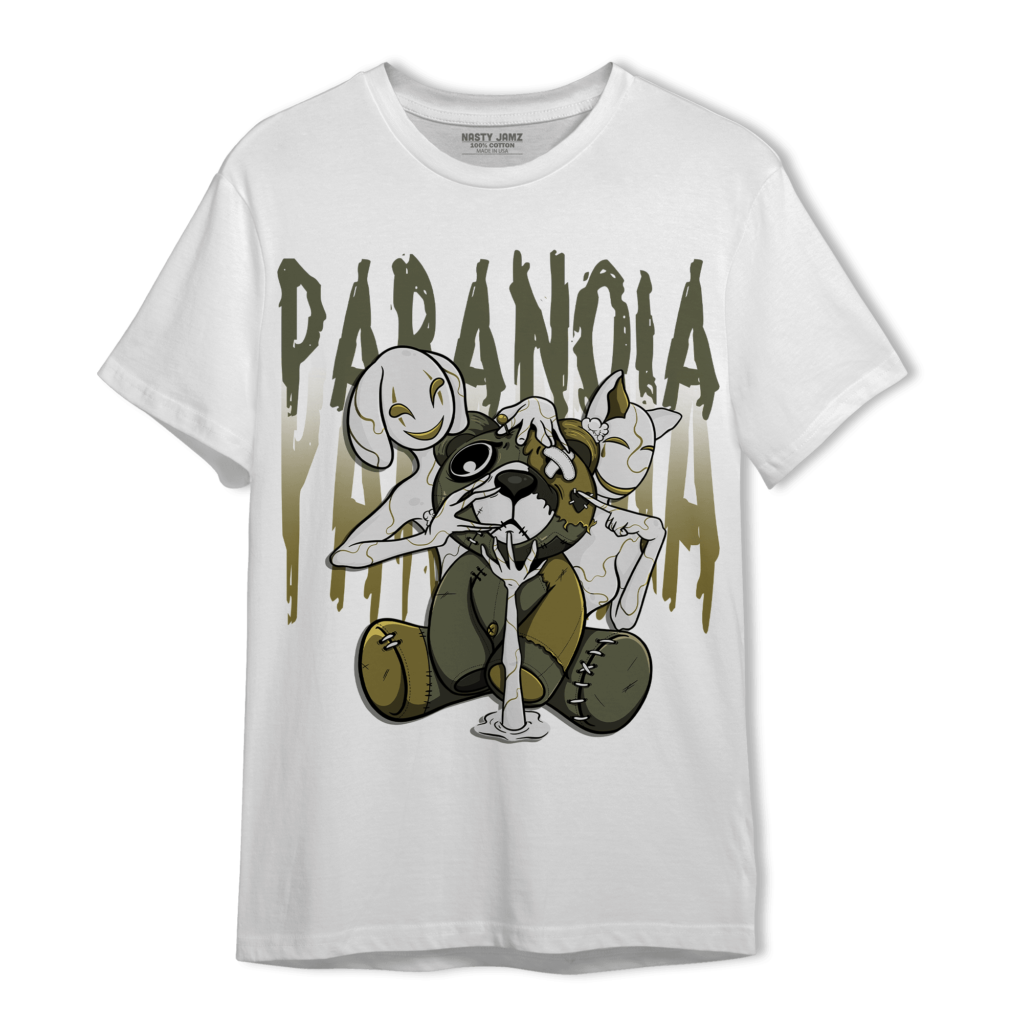 SE Craft Medium Olive 4s T Shirt Match Paranoia BER - NastyJamz