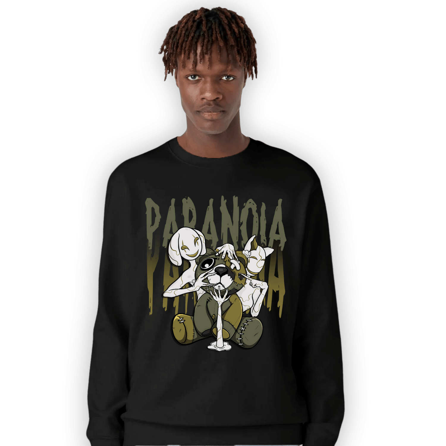 SE Craft Medium Olive 4s Sweatshirt Match Paranoia BER - NastyJamz