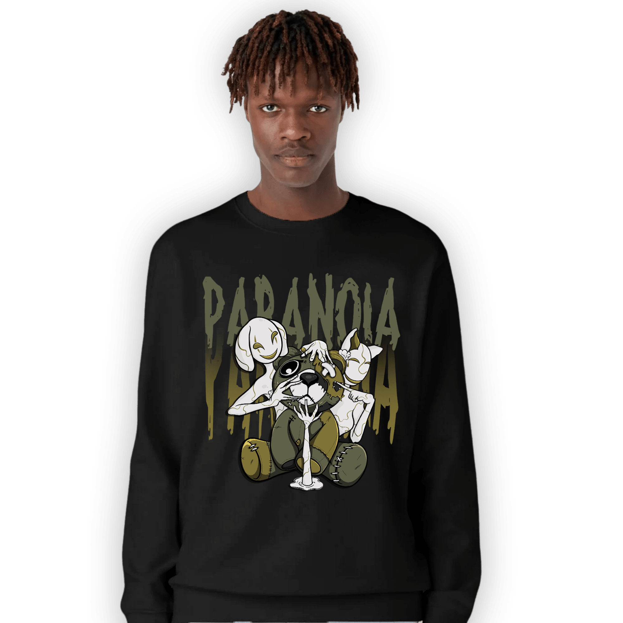 SE Craft Medium Olive 4s Sweatshirt Match Paranoia BER - NastyJamz