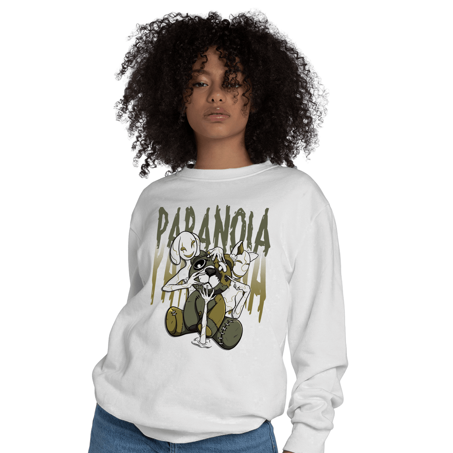 SE Craft Medium Olive 4s Sweatshirt Match Paranoia BER - NastyJamz