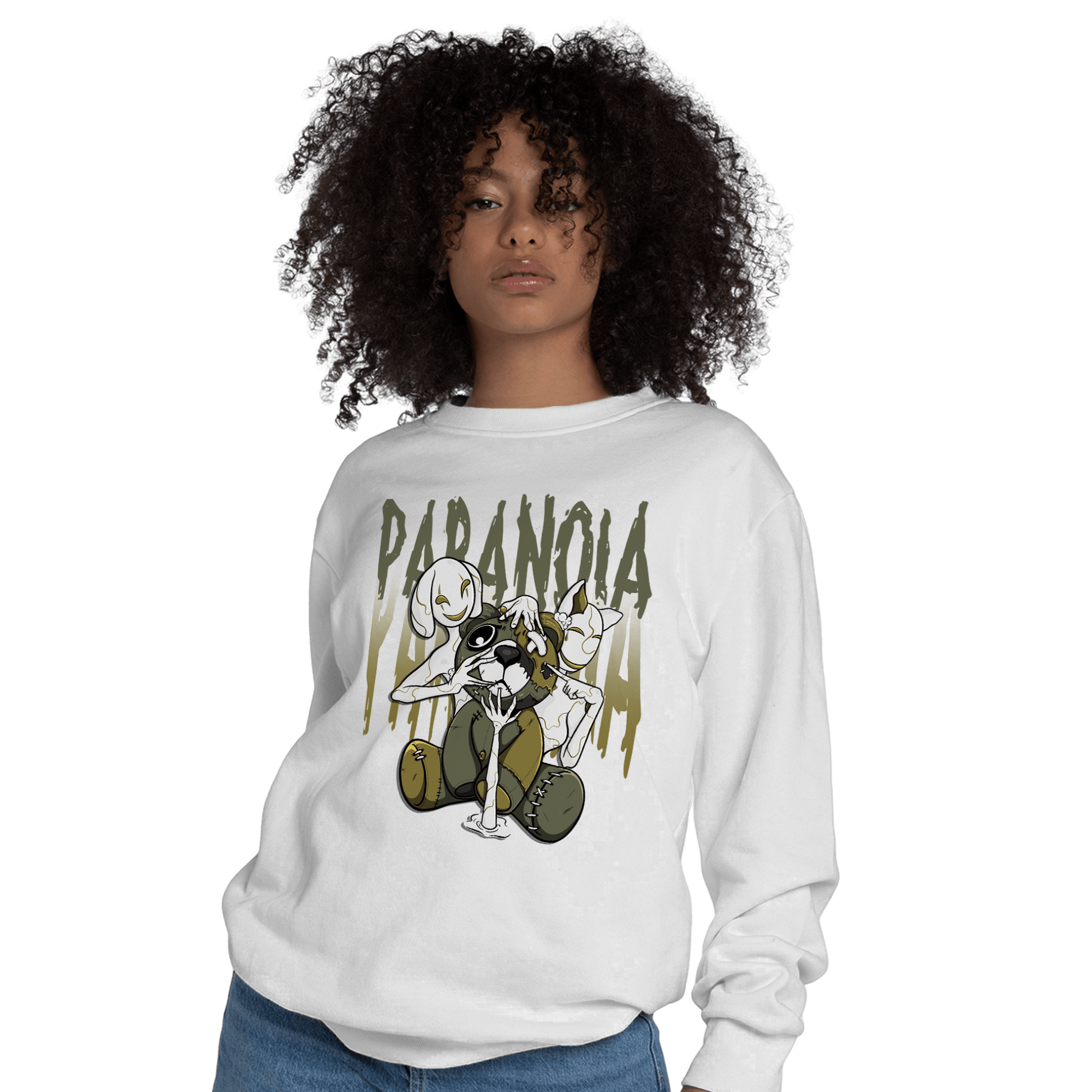SE Craft Medium Olive 4s Sweatshirt Match Paranoia BER - NastyJamz