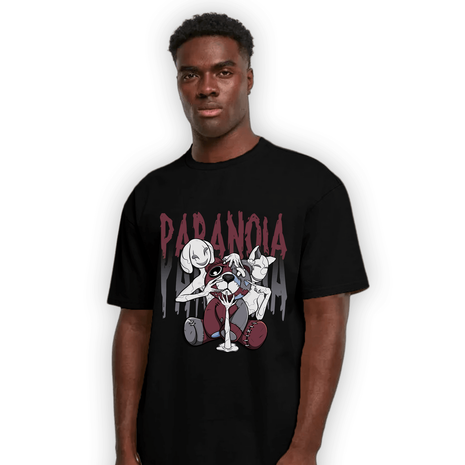 Burgundy 5s T Shirt Match Paranoia BER - NastyJamz