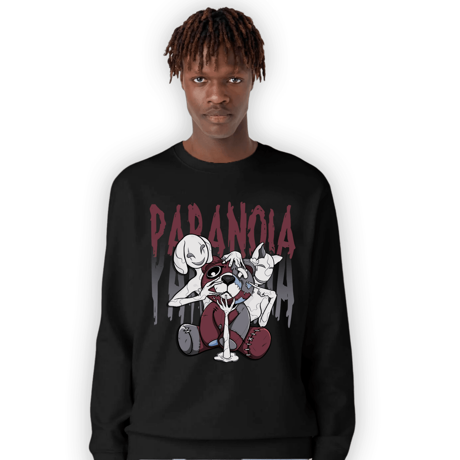 Burgundy 5s Sweatshirt Match Paranoia BER - NastyJamz