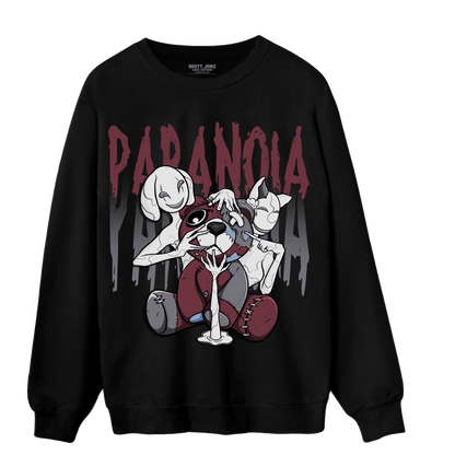Burgundy 5s Sweatshirt Match Paranoia BER - NastyJamz