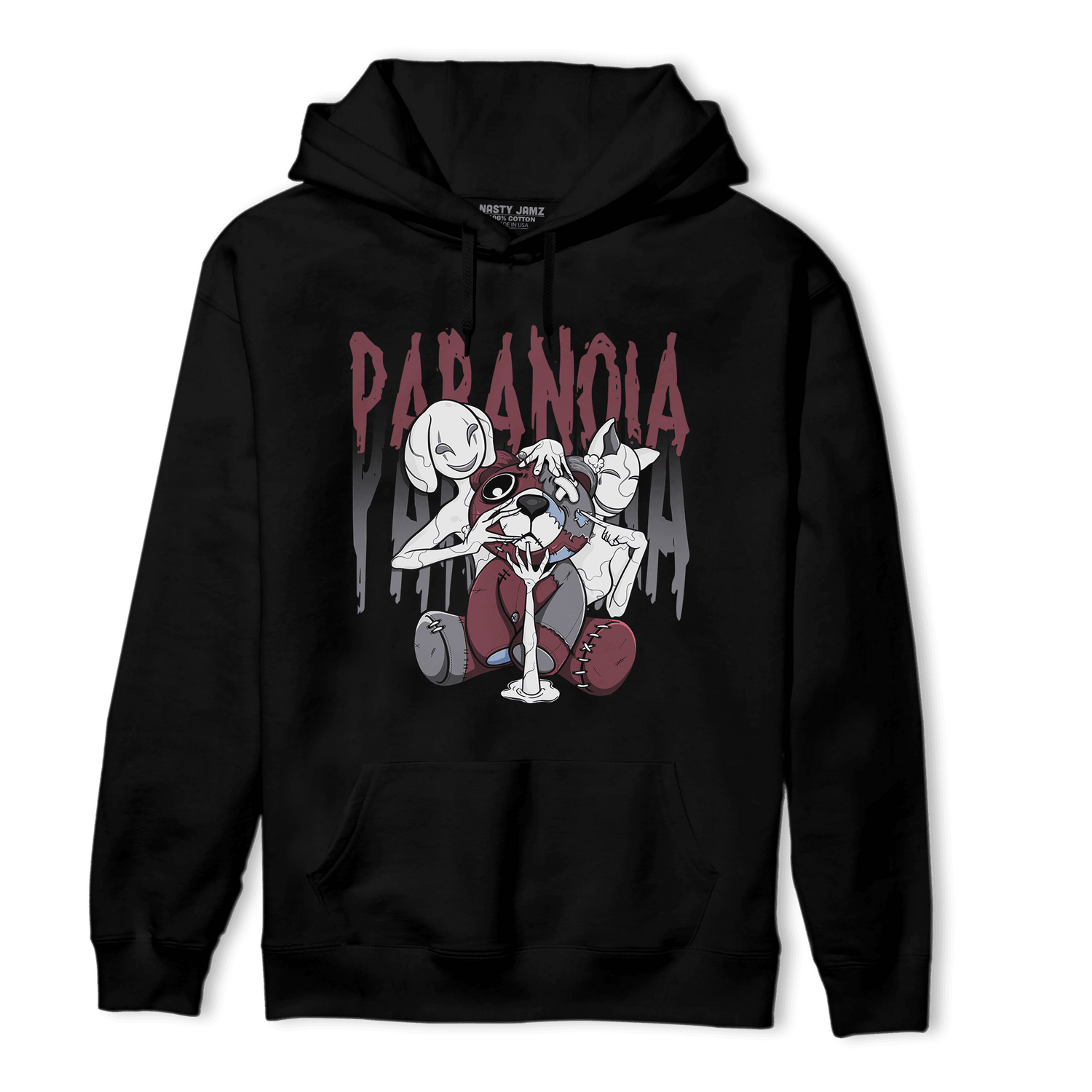 Burgundy 5s Hoodie Match Paranoia BER - NastyJamz