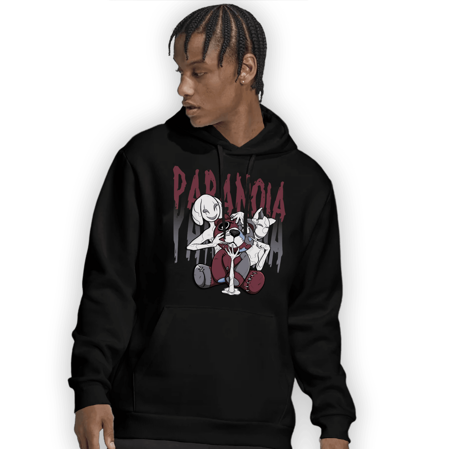 Burgundy 5s Hoodie Match Paranoia BER - NastyJamz