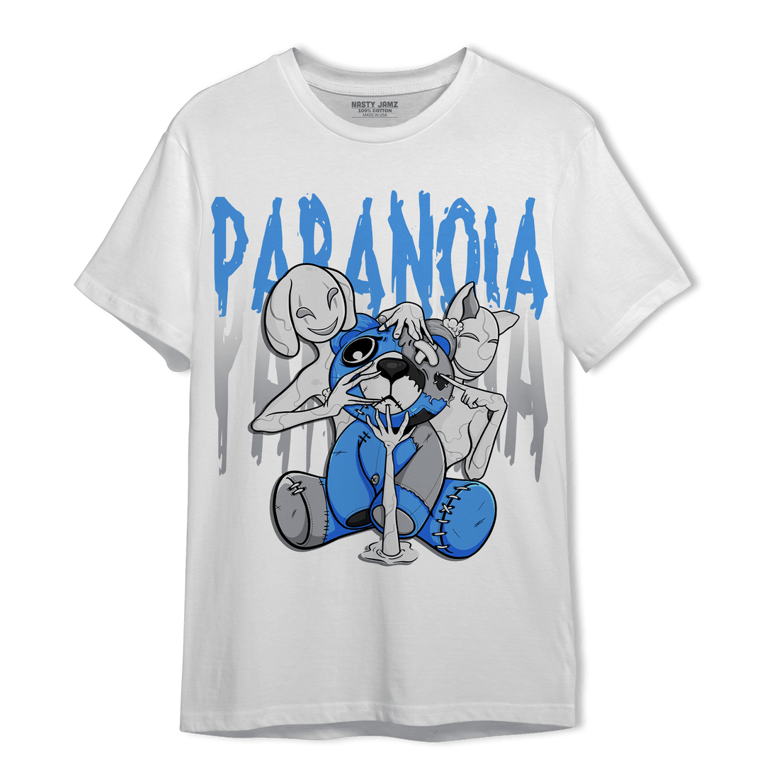 University Blue 5s T Shirt Match Paranoia BER - NastyJamz