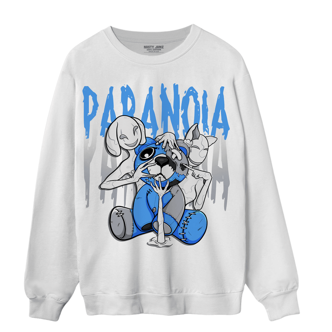 University Blue 5s Sweatshirt Match Paranoia BER - NastyJamz