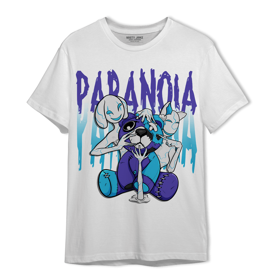 Aqua 6s T Shirt Match Paranoia BER - NastyJamz