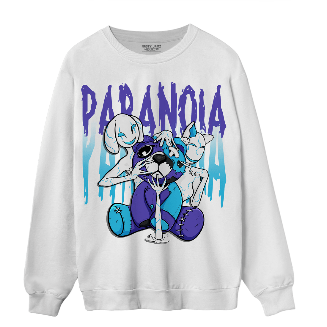 Aqua 6s Sweatshirt Match Paranoia BER - NastyJamz