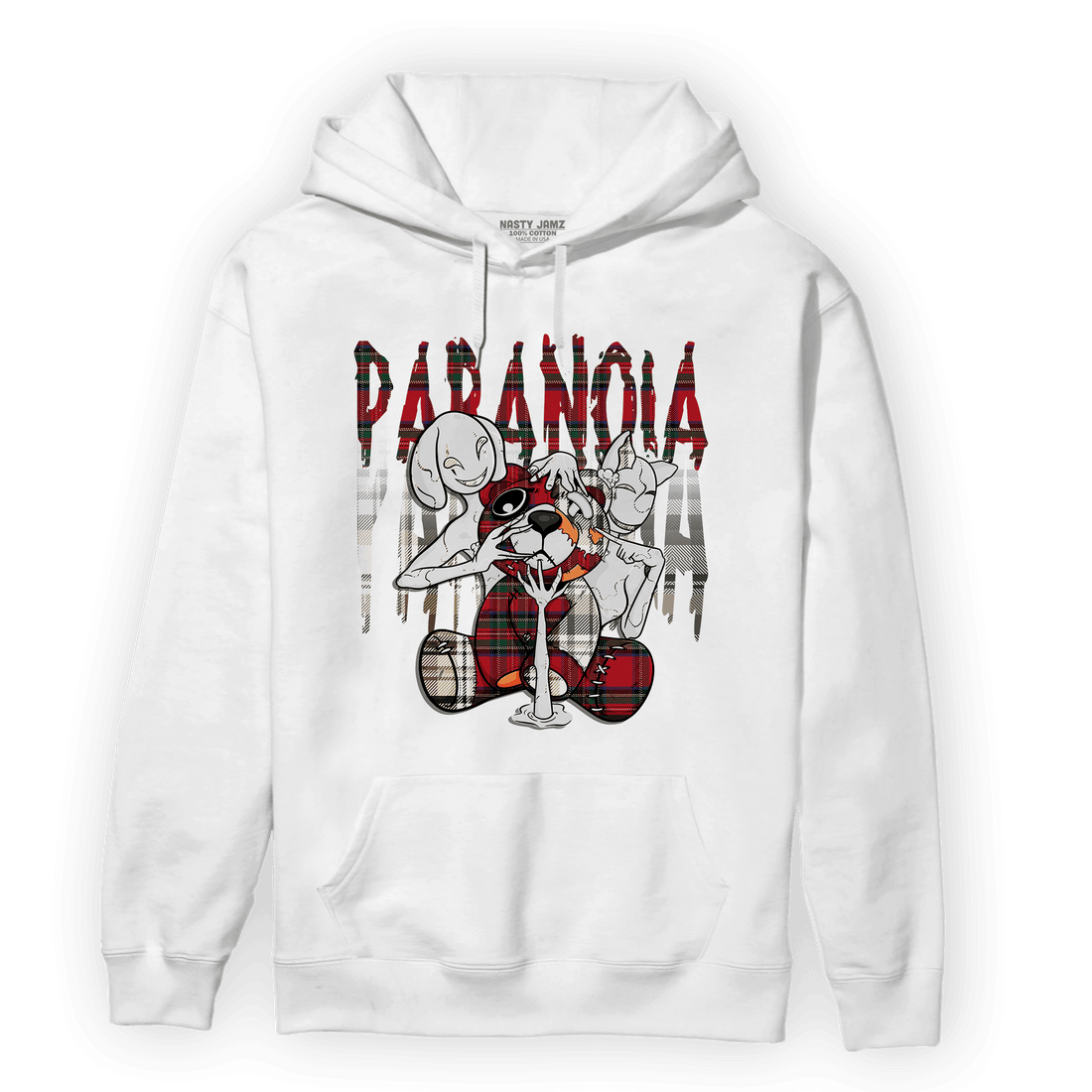 Plaid 5s Hoodie Match Paranoia BER - NastyJamz