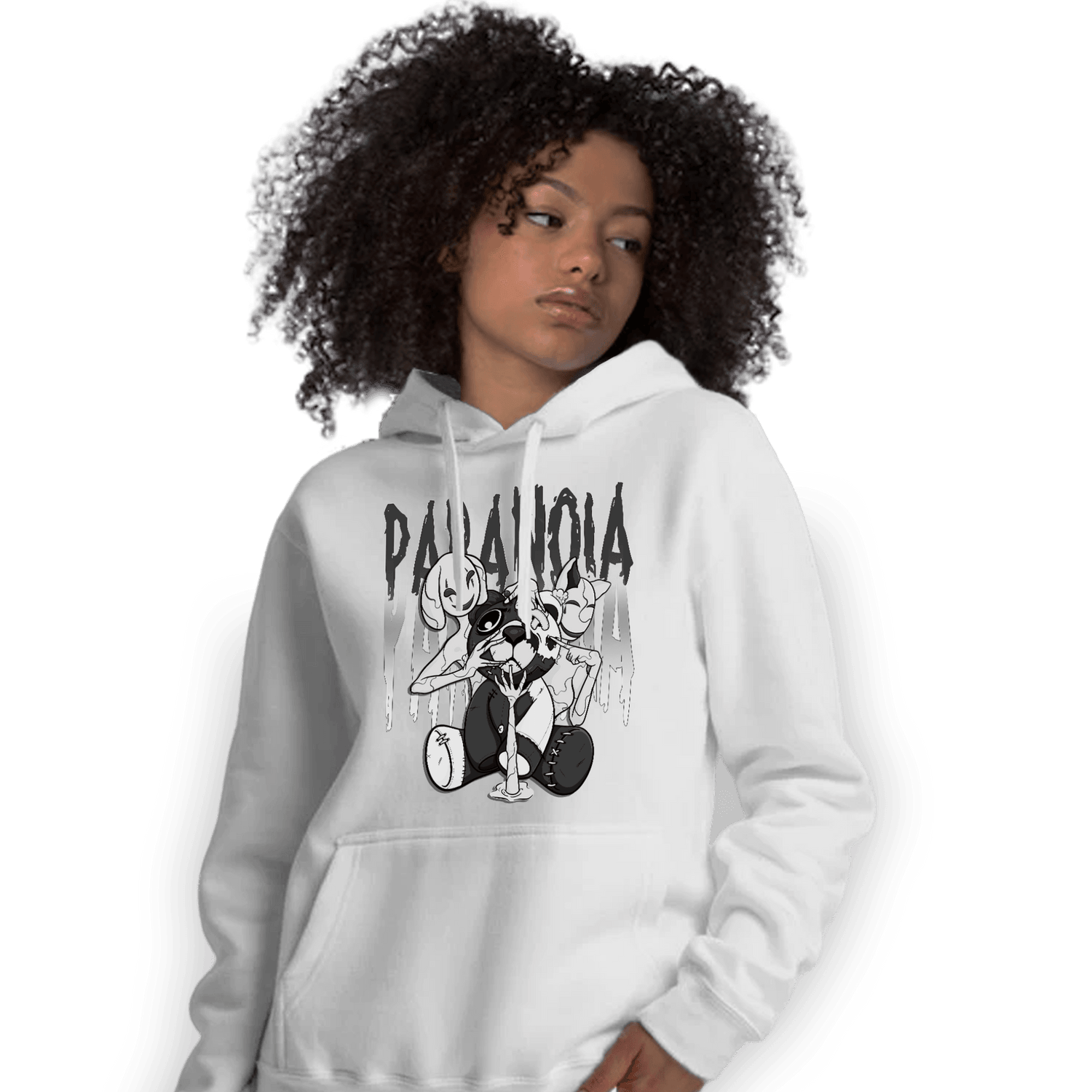 Black White 14s Hoodie Match Paranoia BER - NastyJamz