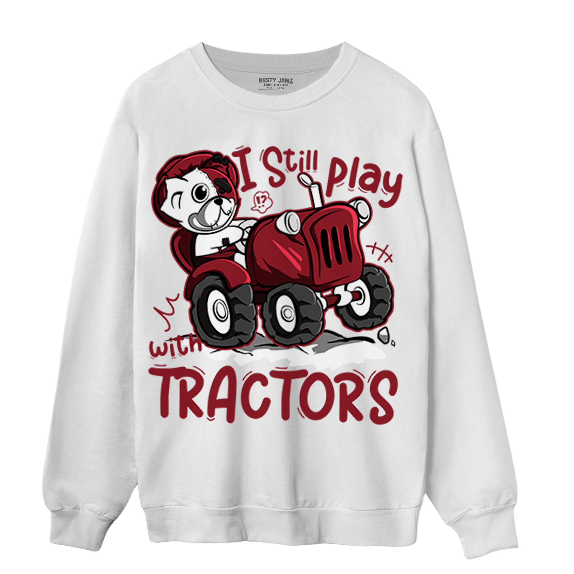 Cherry 12s Sweatshirt Match Play With Tractors BER - NastyJamz