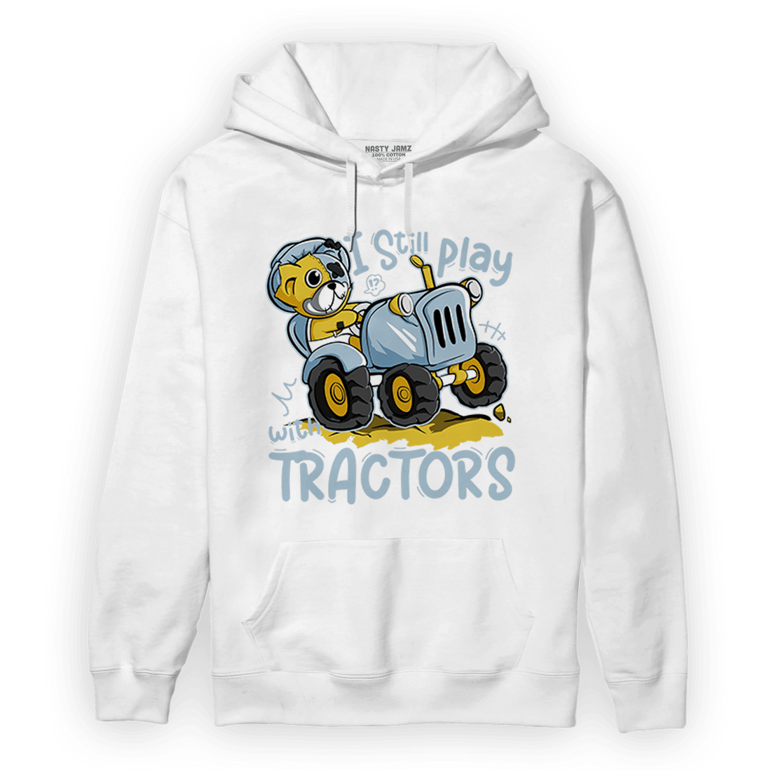 Blue Grey 13s Hoodie Match Play With Tractors BER - NastyJamz