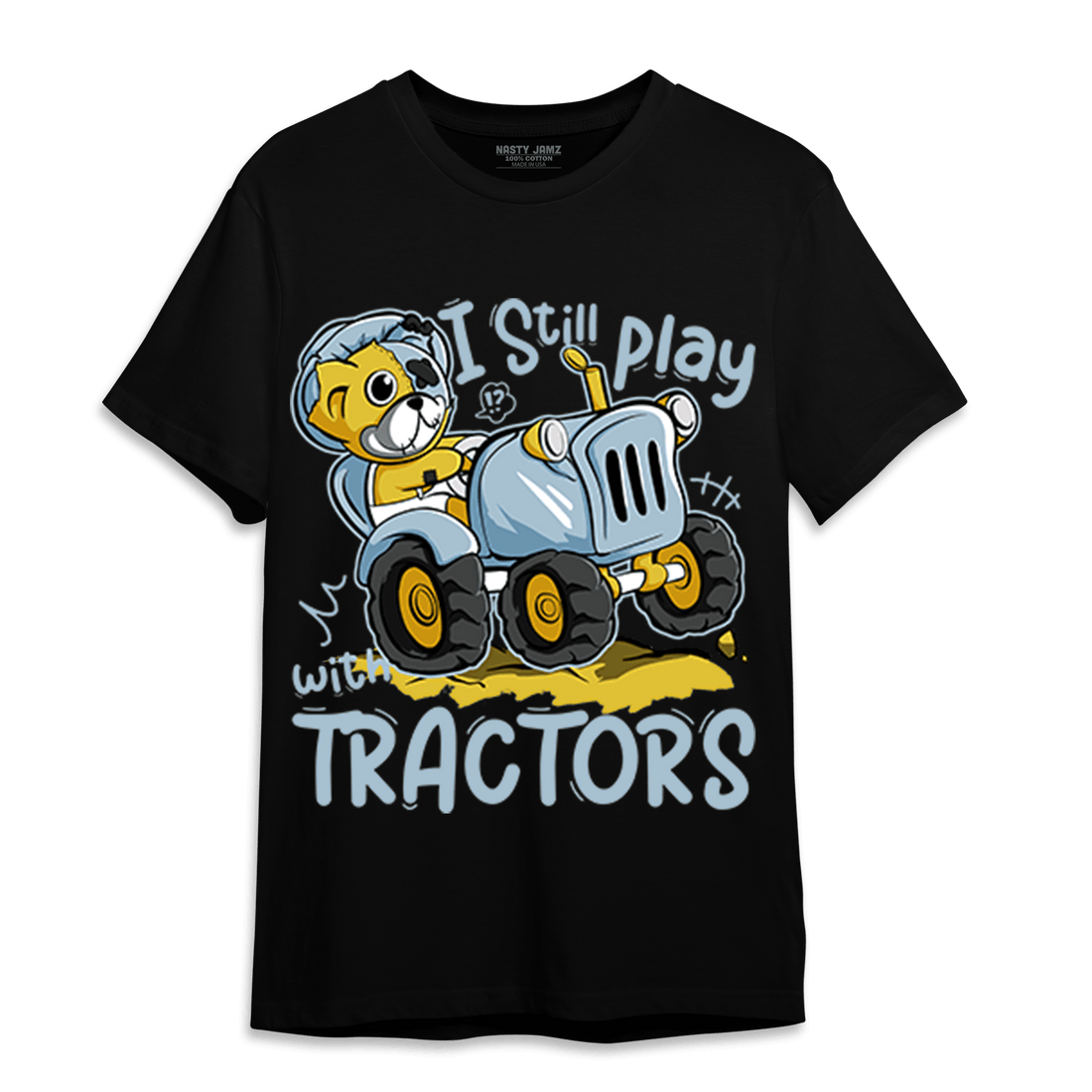 Blue Grey 13s T Shirt Match Play With Tractors BER - NastyJamz
