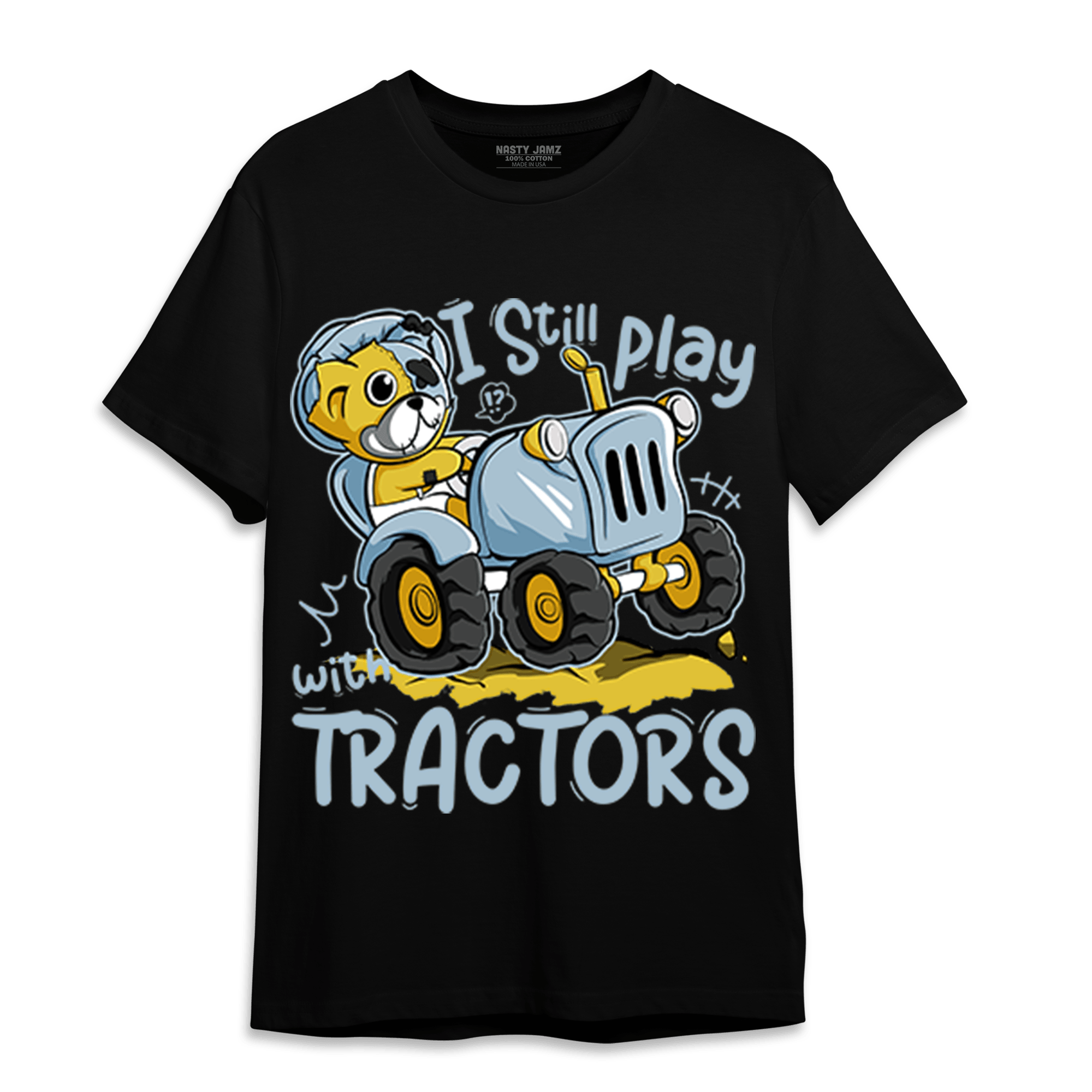 Blue Grey 13s T Shirt Match Play With Tractors BER - NastyJamz