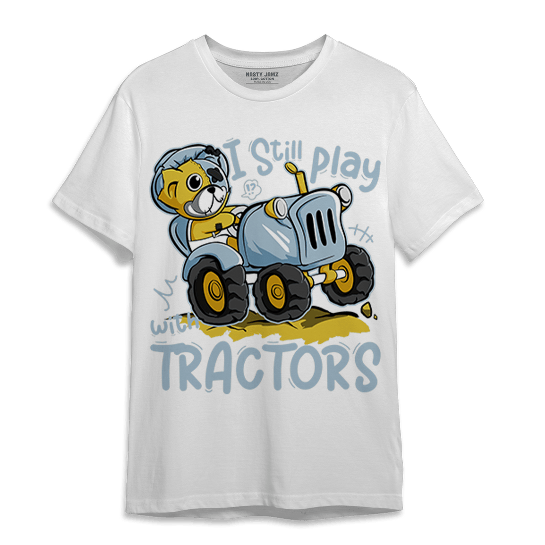 Blue Grey 13s T Shirt Match Play With Tractors BER - NastyJamz