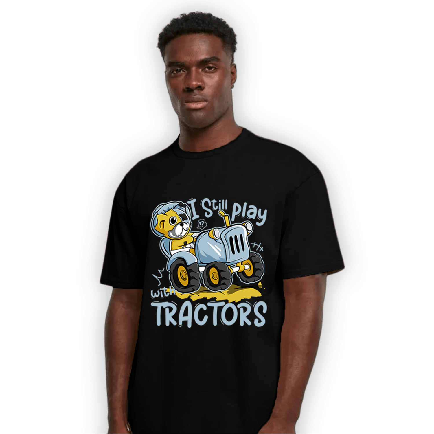 Blue Grey 13s T Shirt Match Play With Tractors BER - NastyJamz