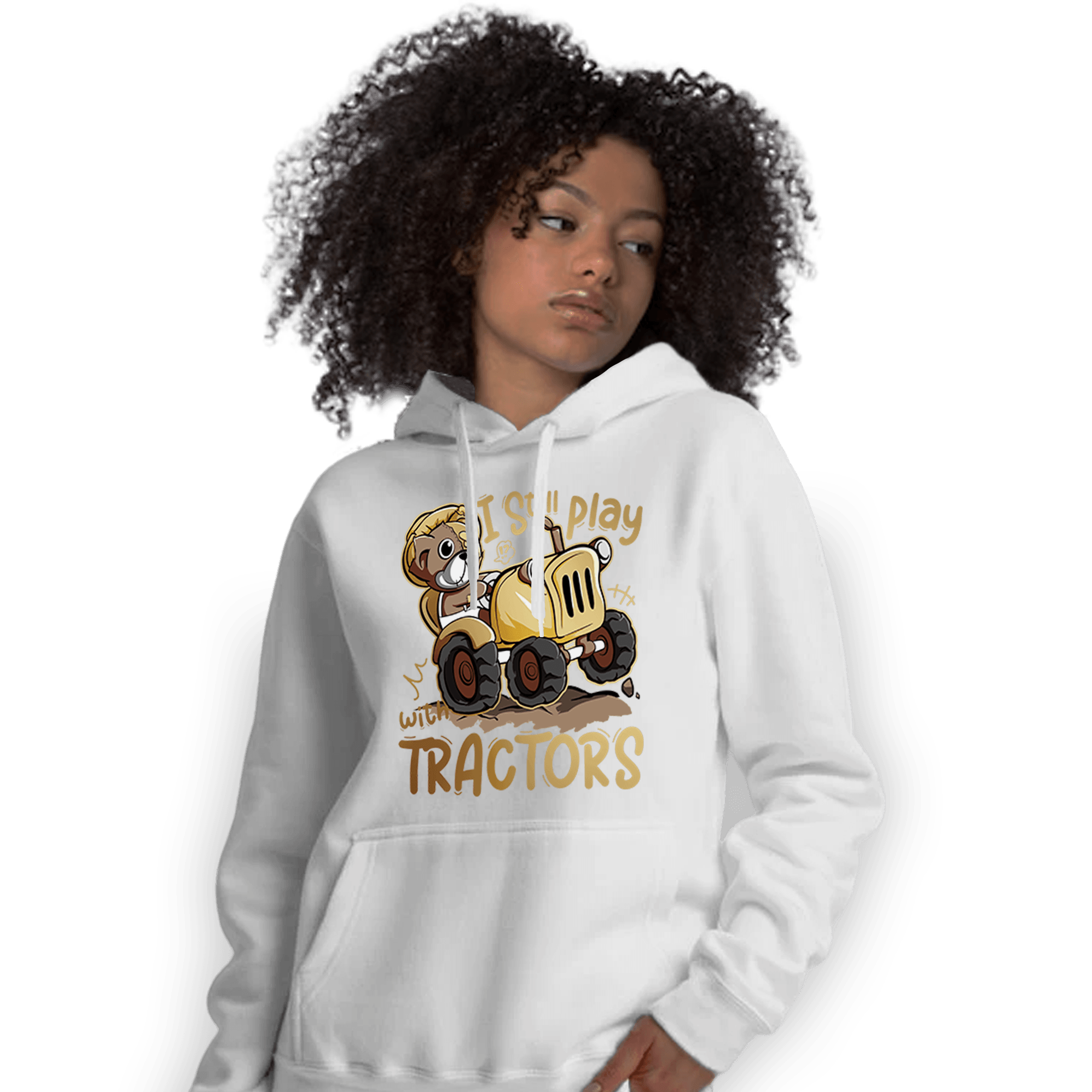 High OG Metallic Gold 1s Hoodie Match Play With Tractors BER - NastyJamz