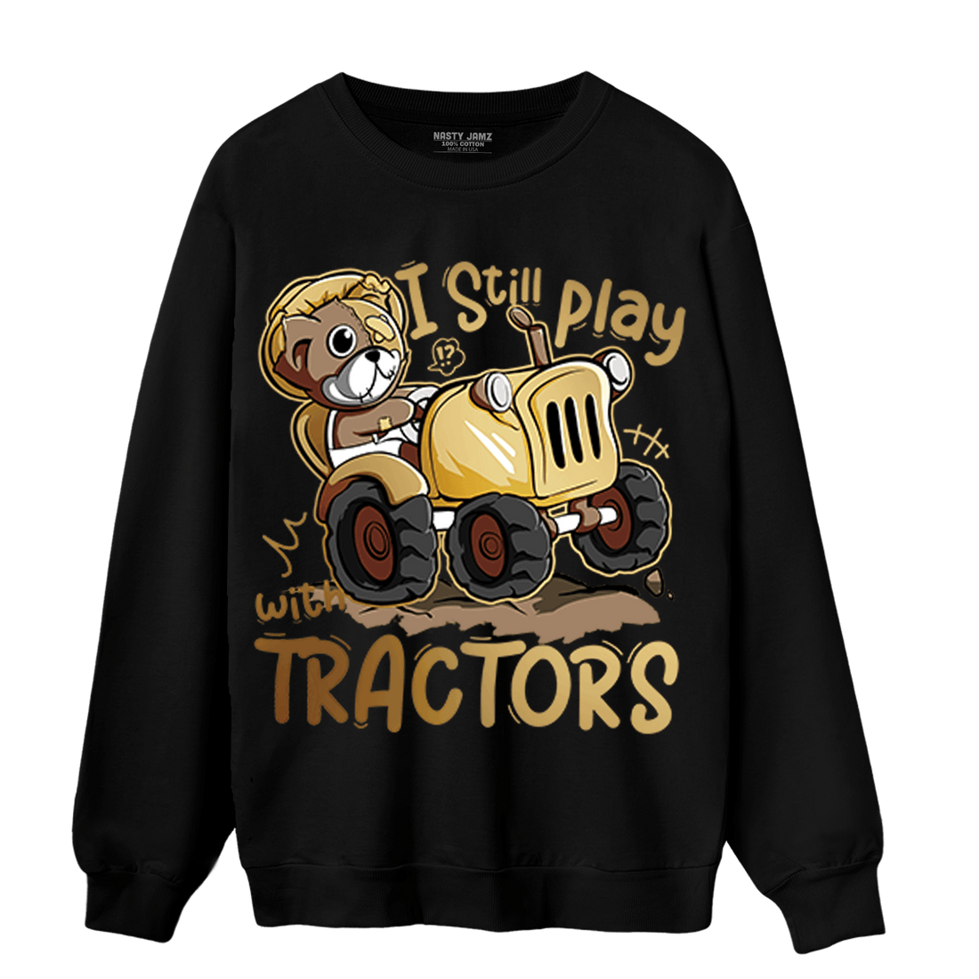 High OG Metallic Gold 1s Sweatshirt Match Play With Tractors BER - NastyJamz