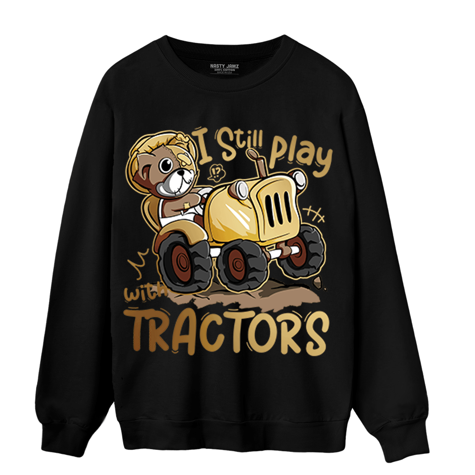 High OG Metallic Gold 1s Sweatshirt Match Play With Tractors BER - NastyJamz