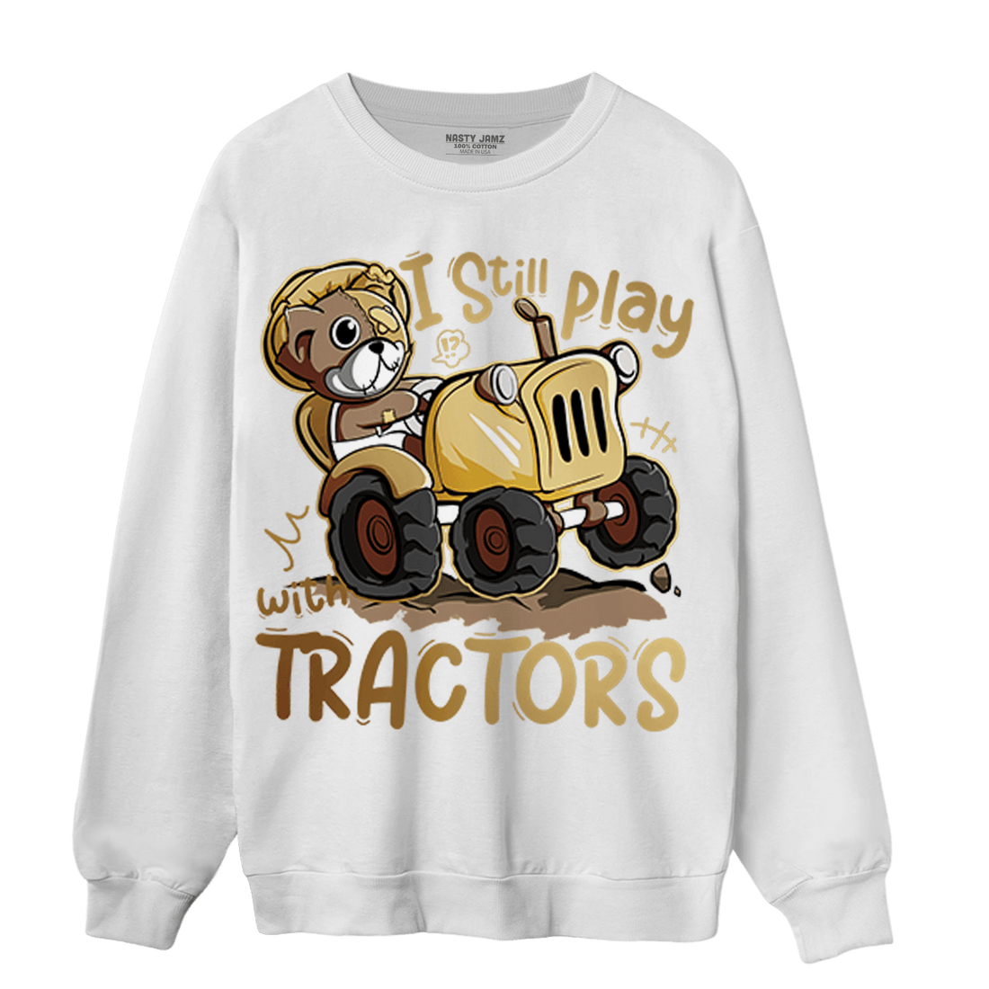 High OG Metallic Gold 1s Sweatshirt Match Play With Tractors BER - NastyJamz