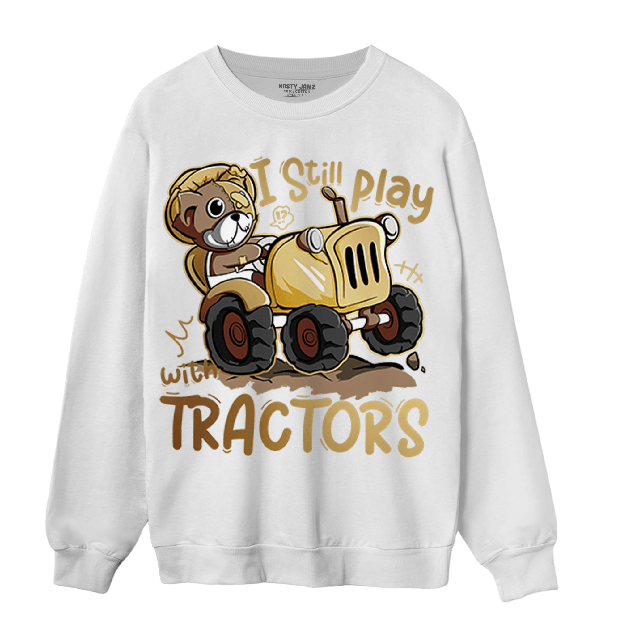 High OG Metallic Gold 1s Sweatshirt Match Play With Tractors BER - NastyJamz