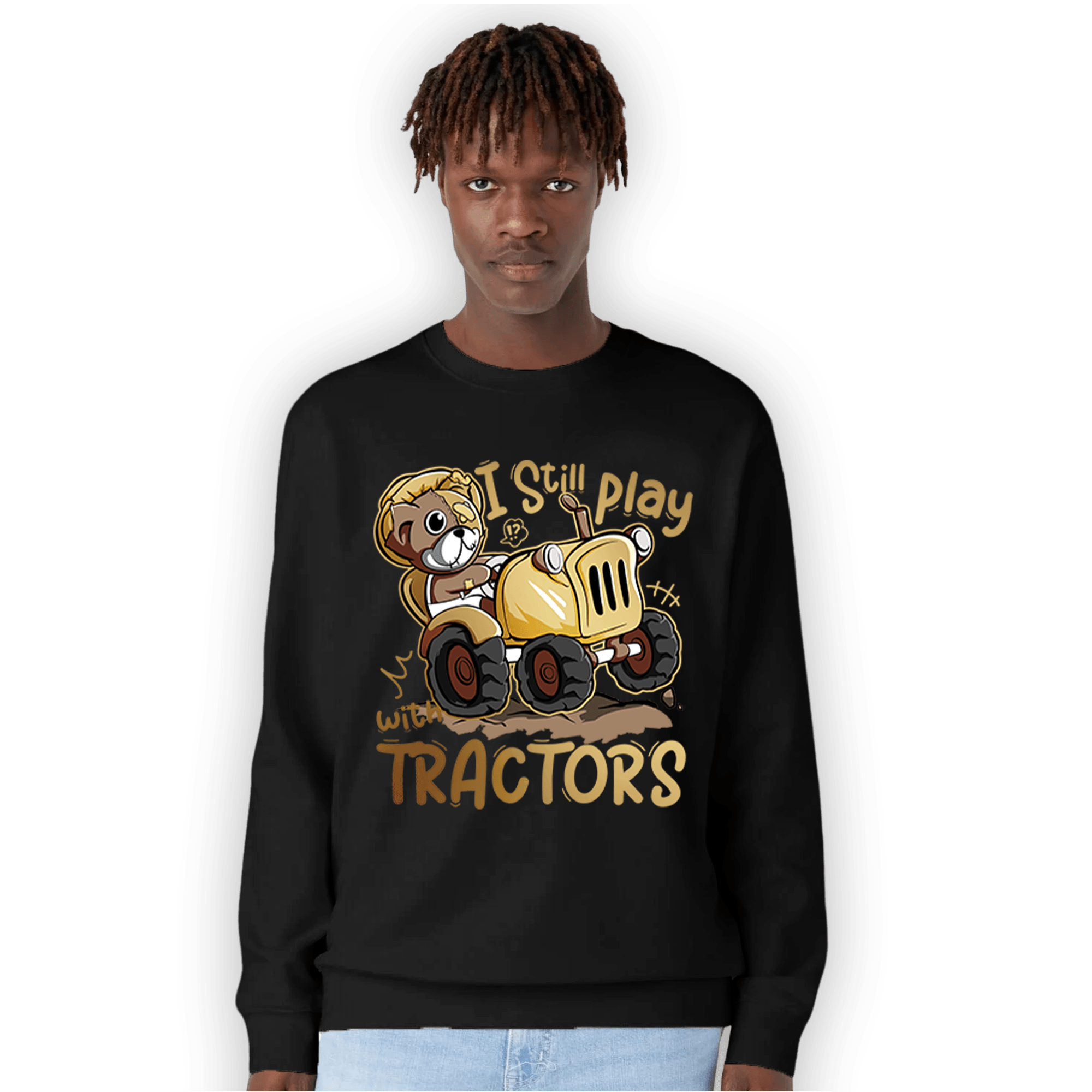 High OG Metallic Gold 1s Sweatshirt Match Play With Tractors BER - NastyJamz