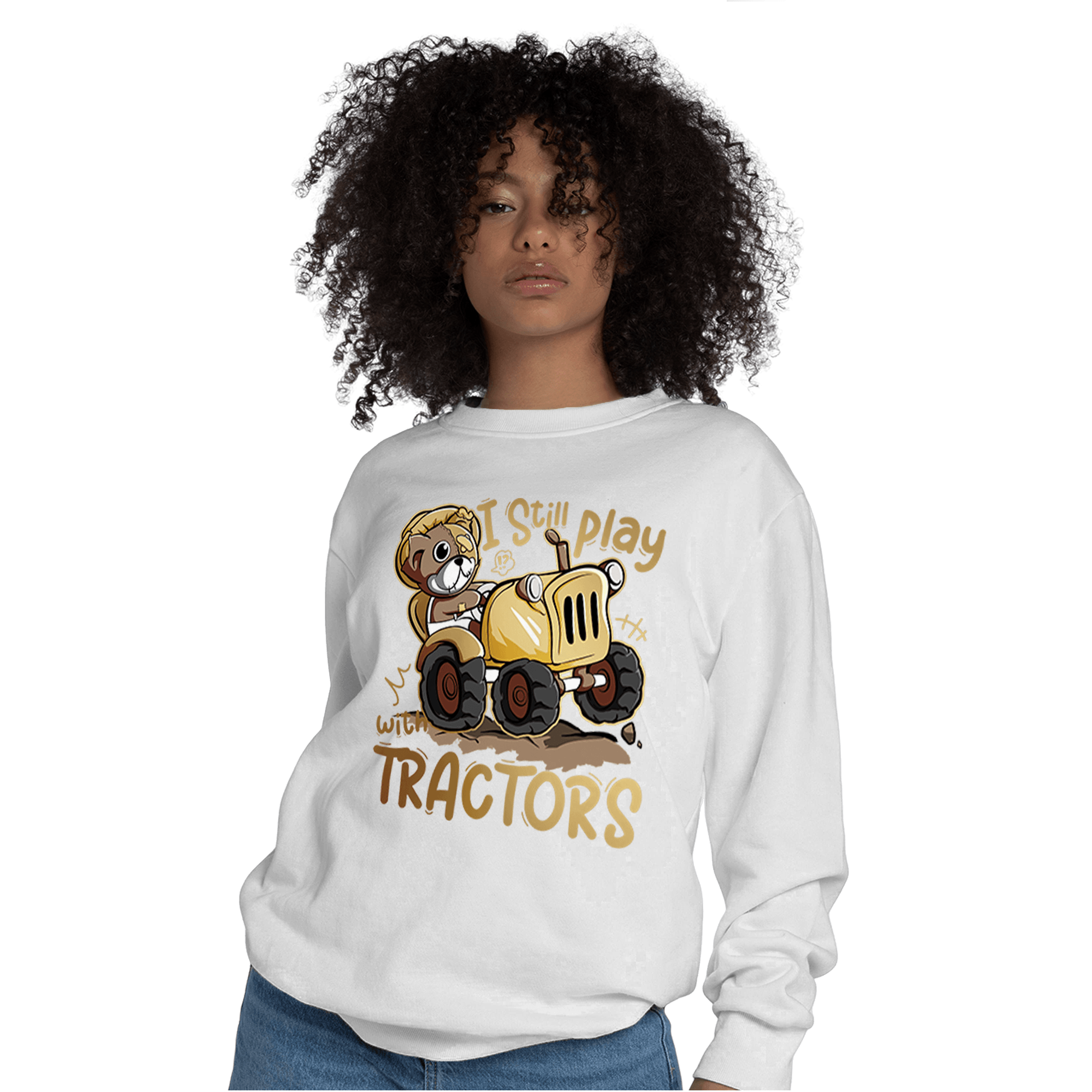 High OG Metallic Gold 1s Sweatshirt Match Play With Tractors BER - NastyJamz