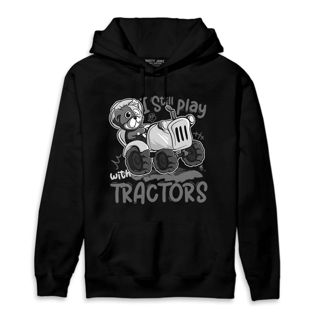 Retro High OG Black White 1s Hoodie Match Play With Tractors BER - NastyJamz