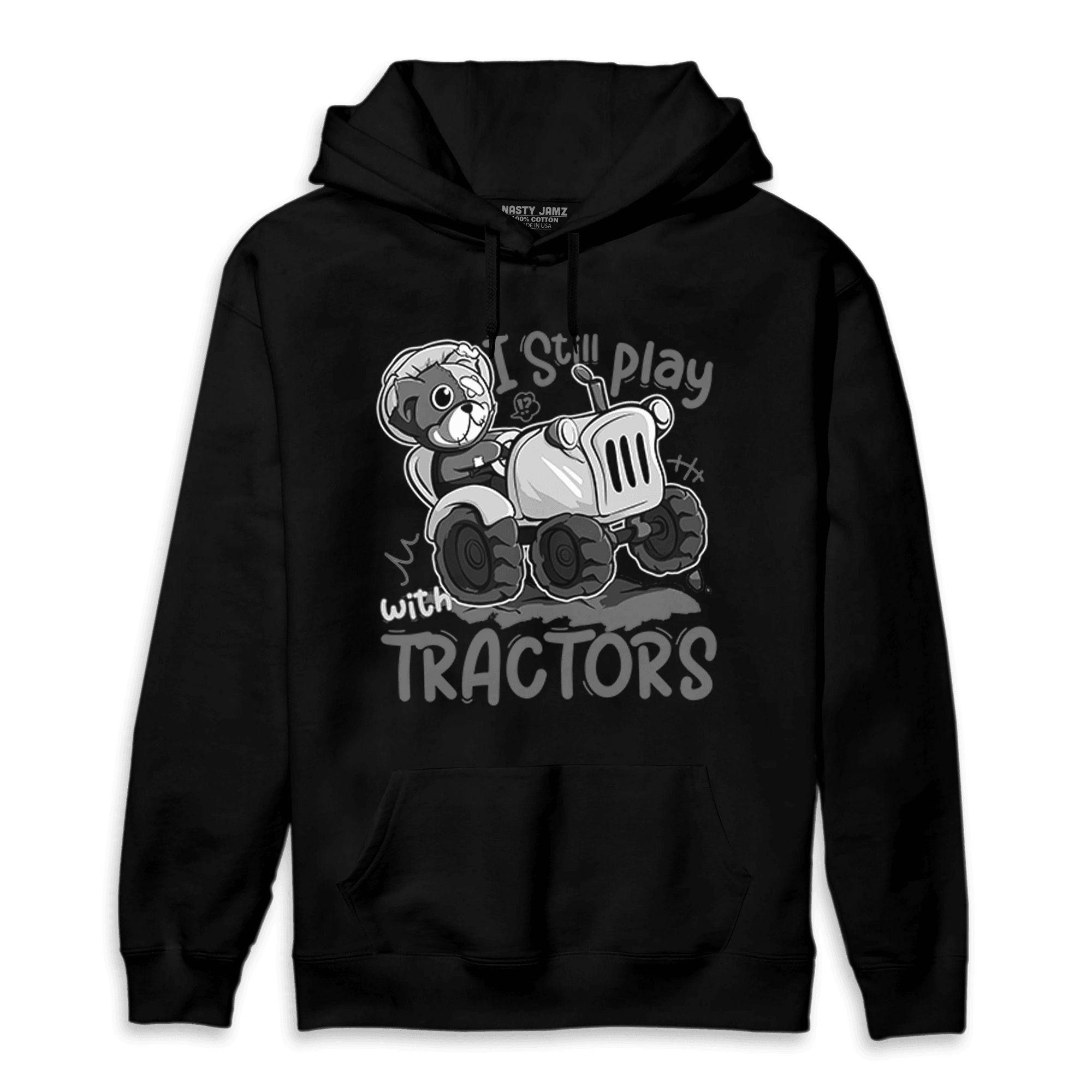 Retro High OG Black White 1s Hoodie Match Play With Tractors BER - NastyJamz