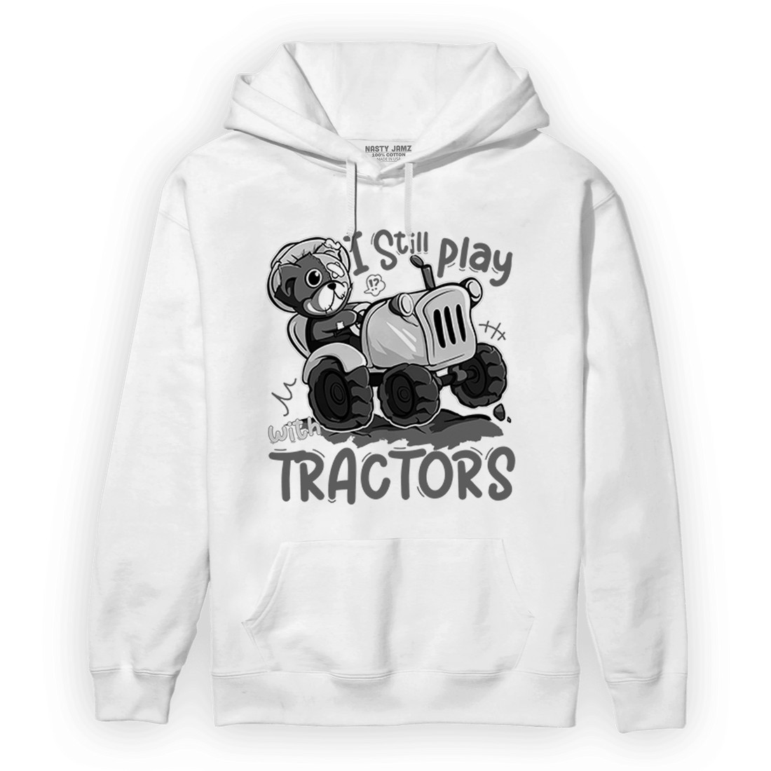 Retro High OG Black White 1s Hoodie Match Play With Tractors BER - NastyJamz
